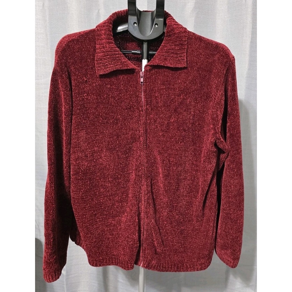 Cato Women's‎ Size 22/24 Maroon Full-Zip Sweater